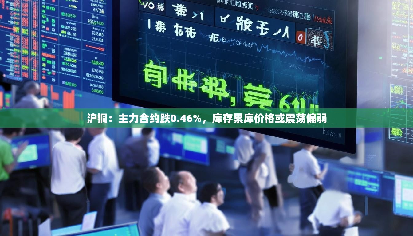 沪铜：主力合约跌0.46%，库存累库价格或震荡偏弱